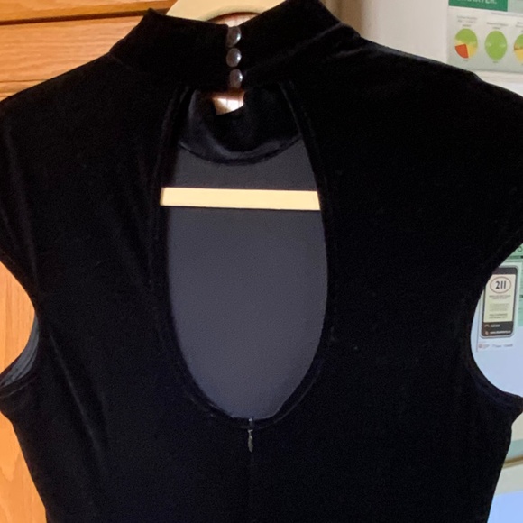 Lori Weidner Designer Black Velvet Evening Dress with Fringed Animal Print Cape - Picture 7 of 9